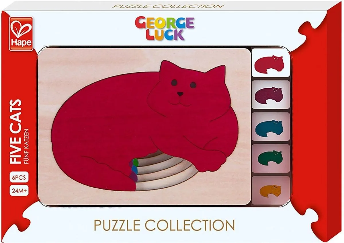Hape Five Cats Junior Vormenpuzzel