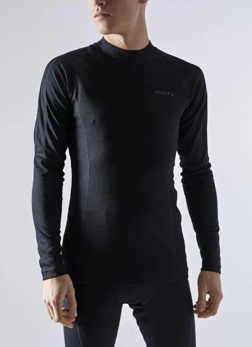 Craft Core Warm Baselayer Shirt Heren M - Zwart