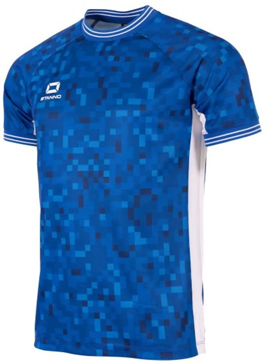 Stanno Pixel Shirt 140 - Blauw/Wit