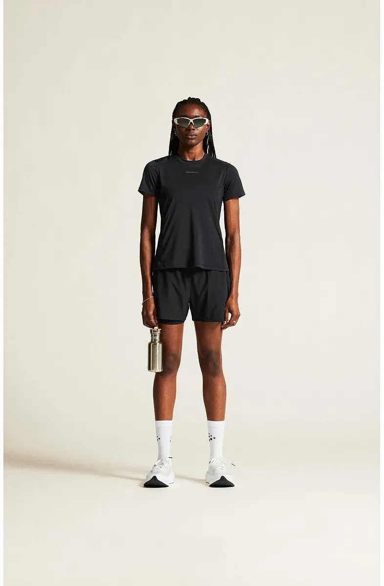 Craft Adv Essence 2 Hardloopshirt Dames - L - Zwart