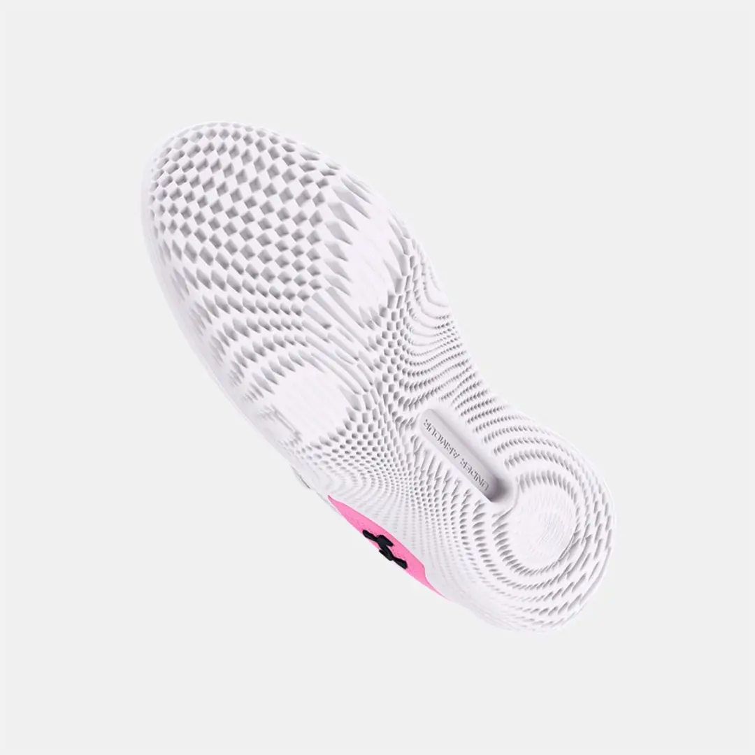 Under Armour Flow Dynamic Intlknt Schoenen - 40.5 - Wit/Roze/Zwart