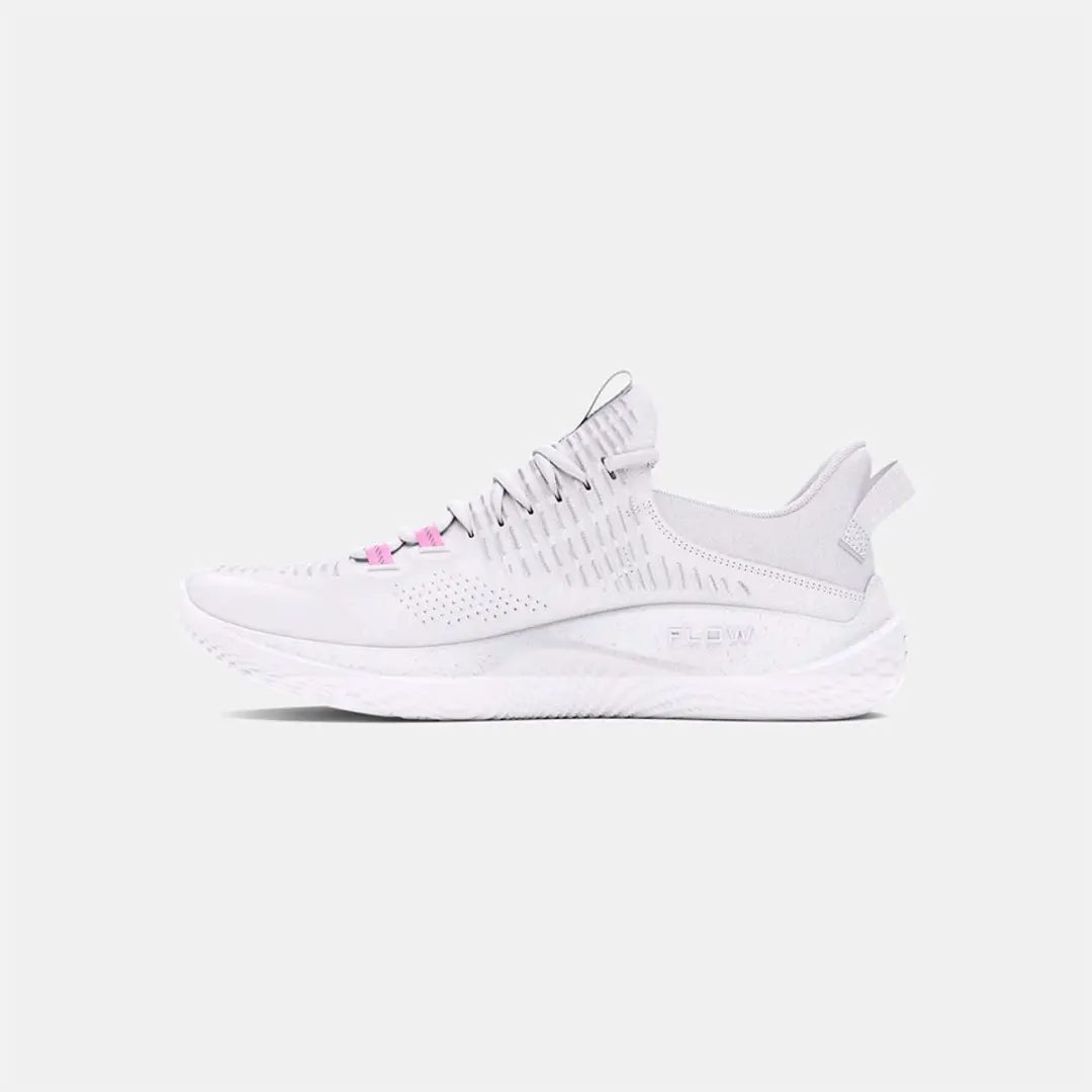 Under Armour Flow Dynamic Intlknt Schoenen - 40.5 - Wit/Roze/Zwart
