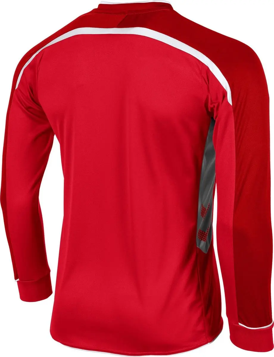 Hummel Preston L/S Sportshirt - Maat L - Rood/Wit