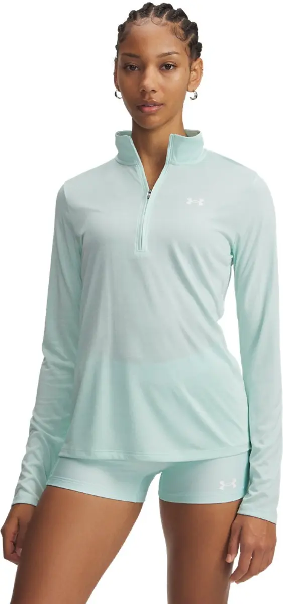 Under Armour Tech 1/2 Zip Twist-GRN Dames Sporttrui