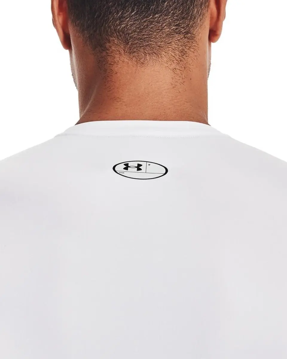 Under Armour UA HG Armour Comp LS Heren Sportshirt - Wit/Zwart