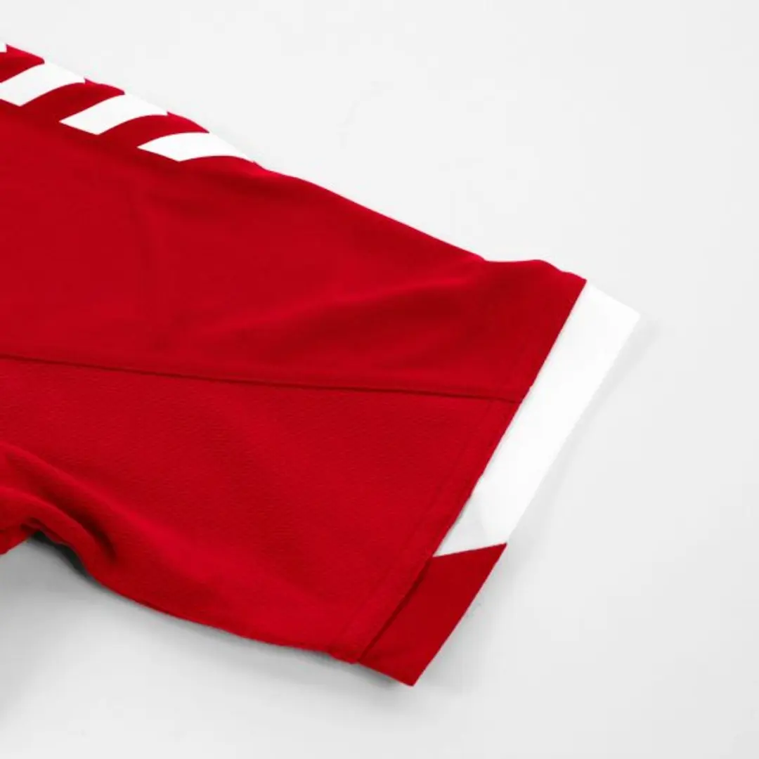 Hummel Fyn Shirt Heren Korte Mouw - Rood/Wit M