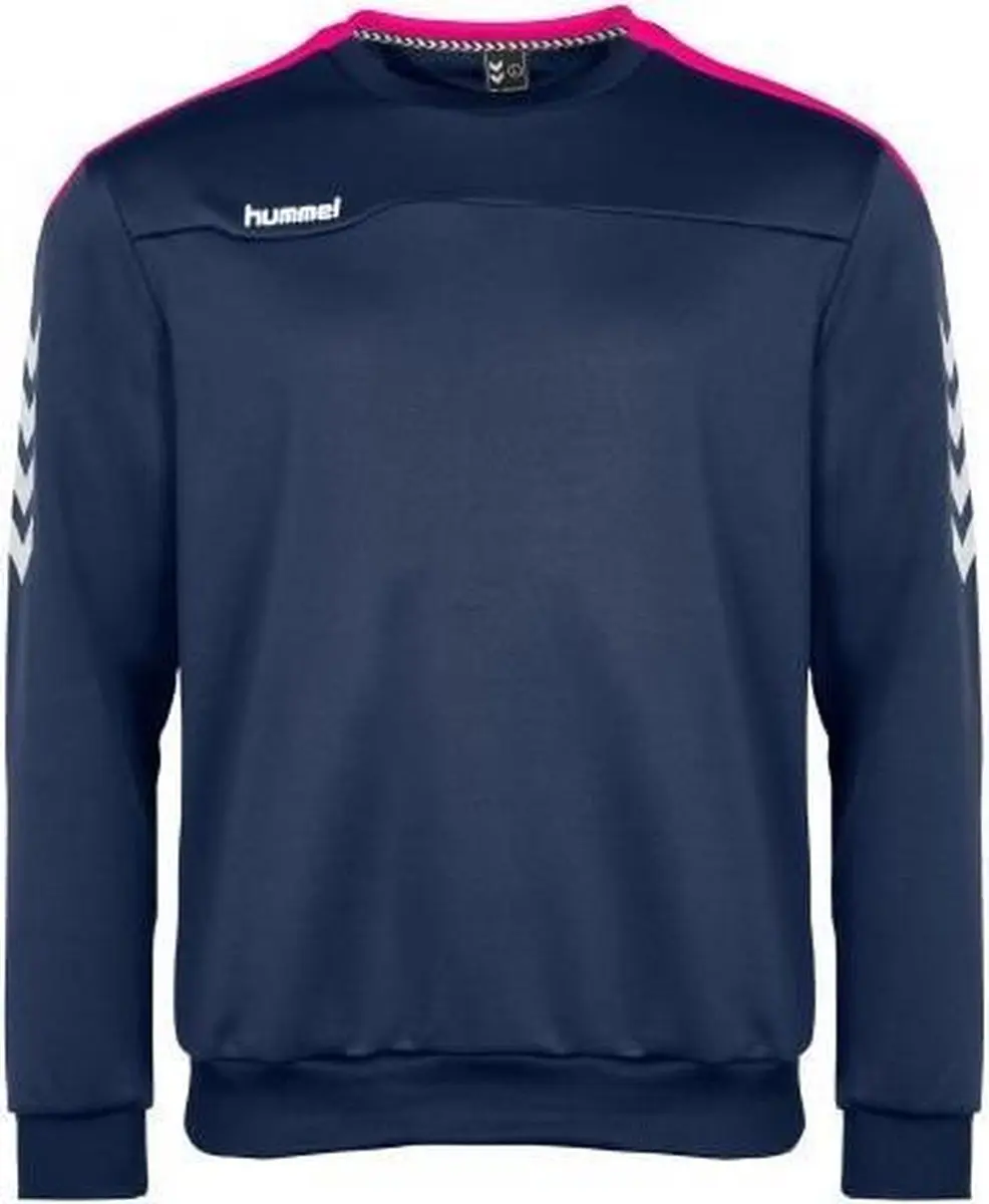 Hummel Valencia Top Round Neck Sporttrui 140 - Navy/Rozeroze