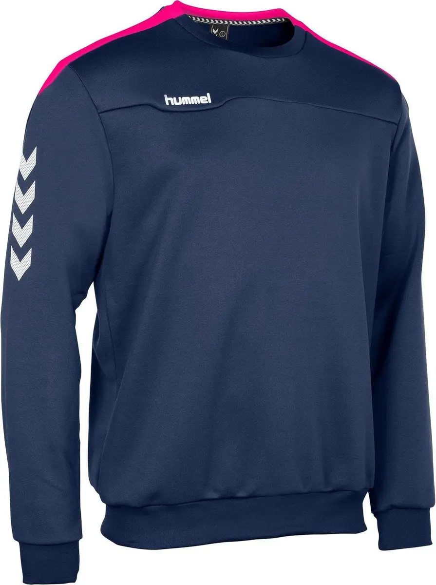 Hummel Valencia Top Round Neck Sporttrui 140 - Navy/Rozeroze