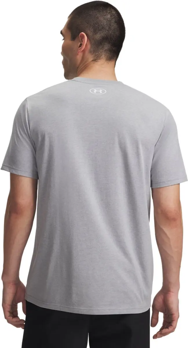 Under Armour UA Sportstyle Logo Update Heren Sportshirt - Steel Light Heather/Wit