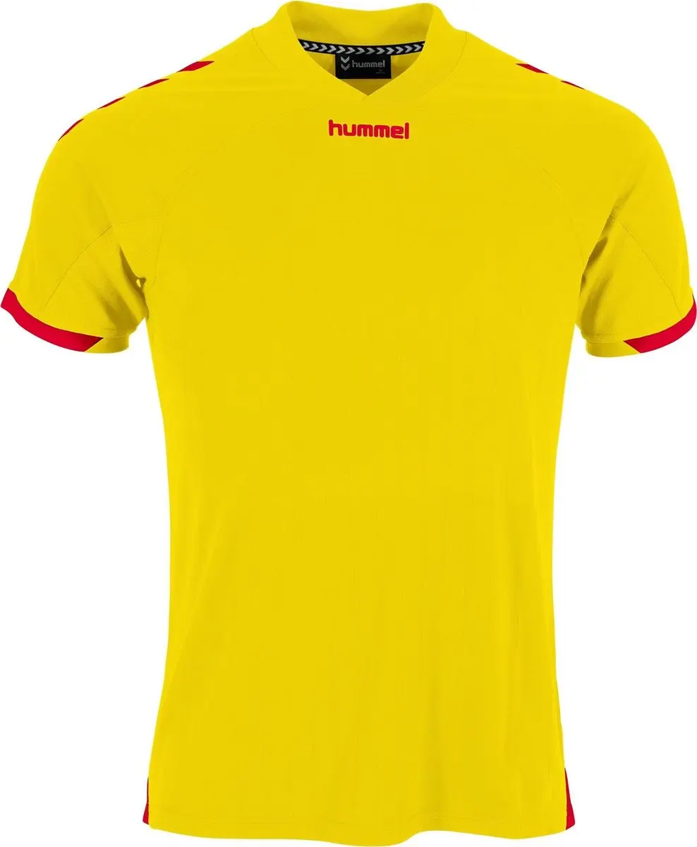 Hummel Fyn Shirt Korte Mouw Kinderen - Geel - Maat 140