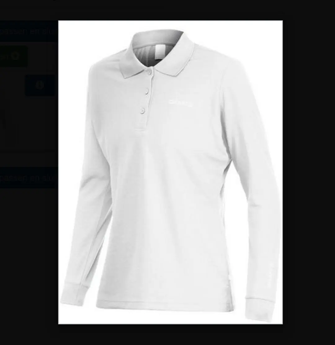 Craft Polo Pique Langmouws Poloshirt - S - Wit