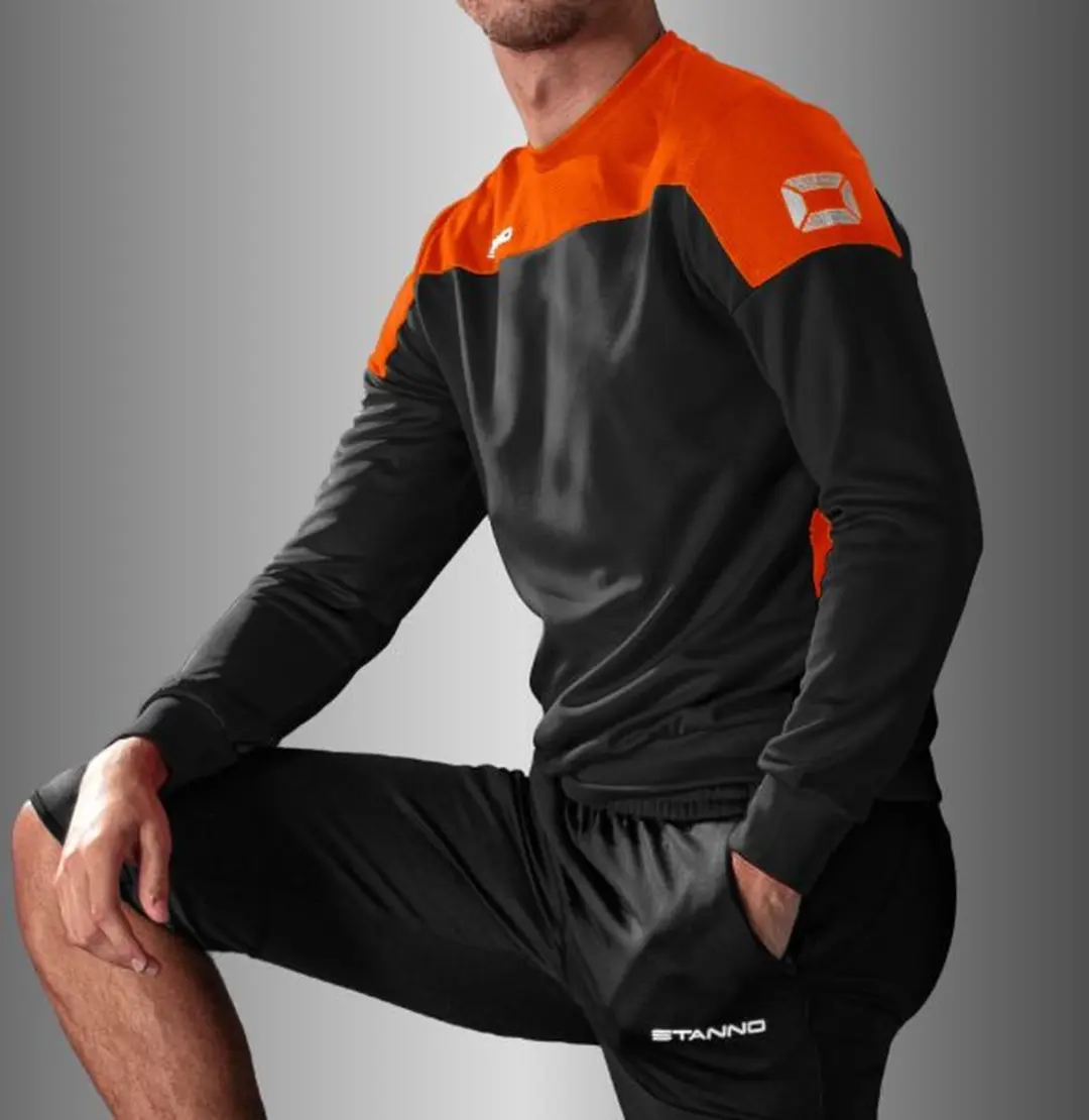 Stanno Pride Top Round Neck Sporttrui S - Zwart/Orange
