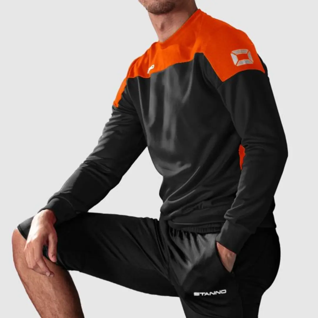 Stanno Pride Top Round Neck Sporttrui S - Zwart/Orange