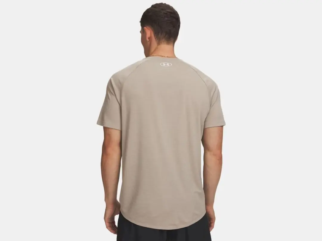 Under Armour Tech Textured SS Heren T-shirt - Bruin XXL