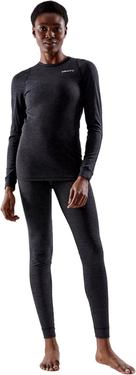 Craft Core Wool Merino LS Thermoshirt Dames - Zwart L
