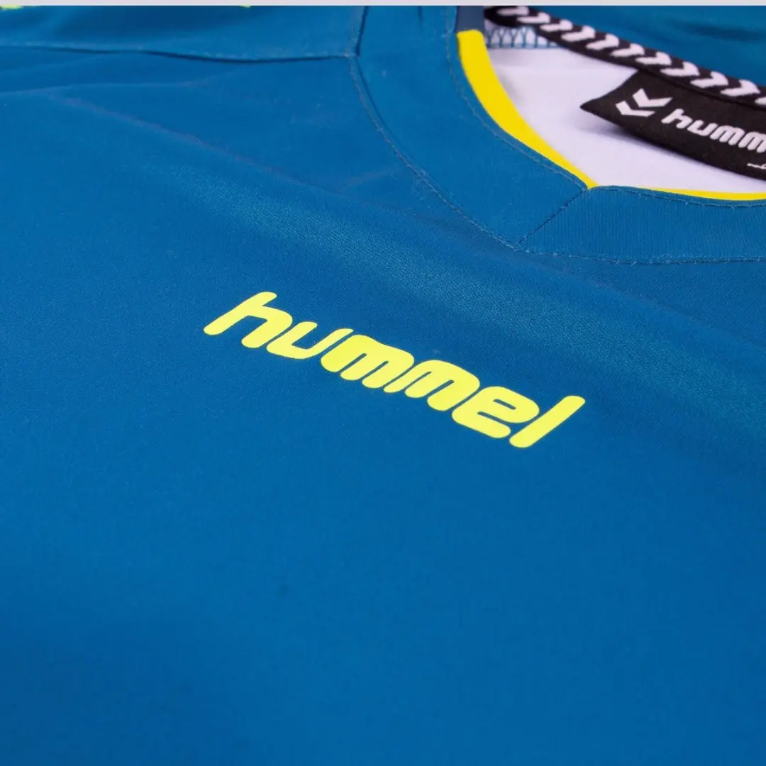Hummel Bremen Long Sleeve Keeper Set - Sportbroek Maat 128 - Petrol/Geel