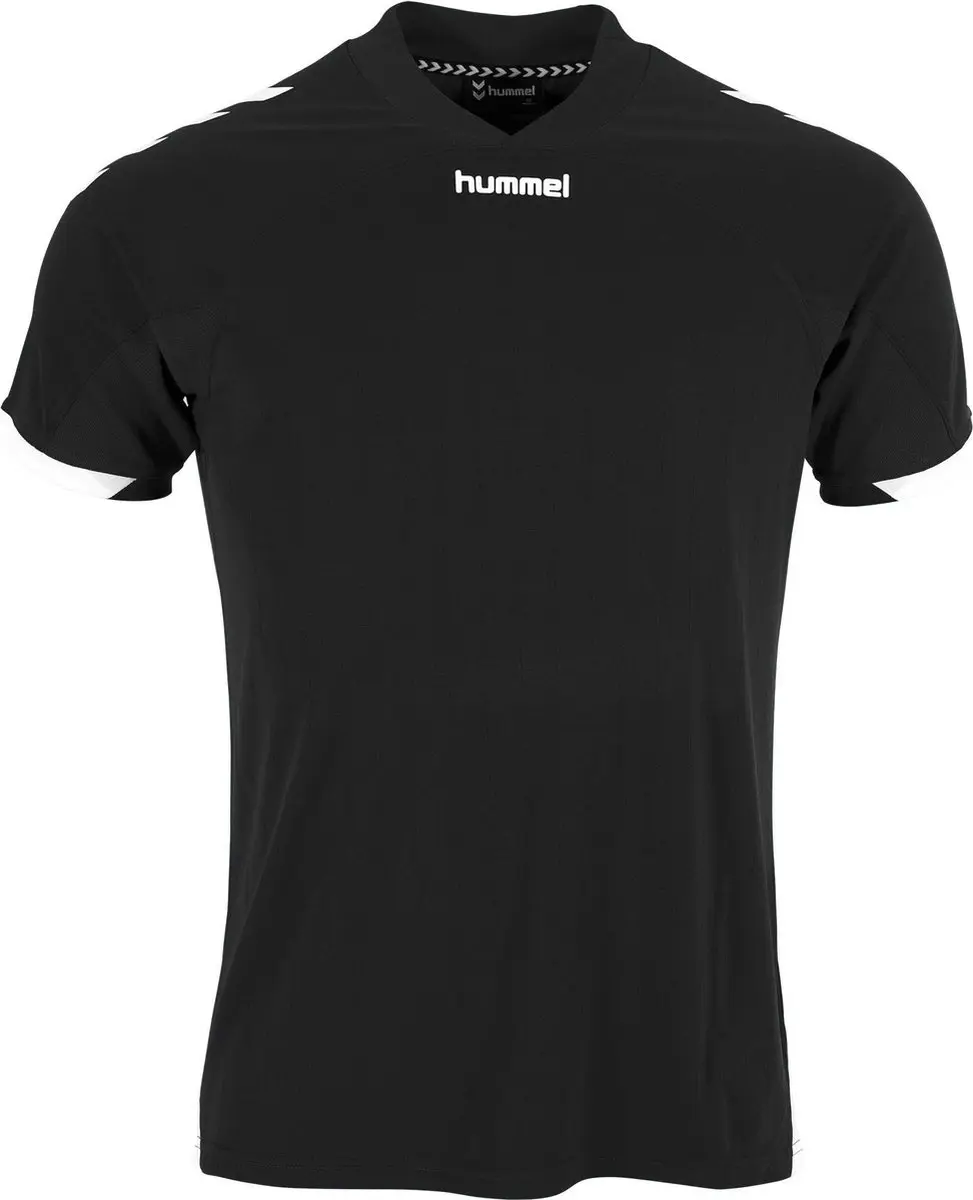Hummel Fyn Shirt Korte Mouw Kinderen 116 - Zwart/Wit