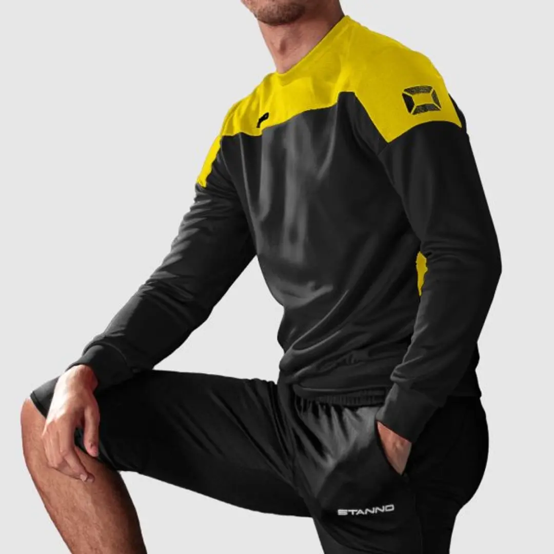 Stanno Pride Top Round Neck Sporttrui 152 - Zwart/Geel