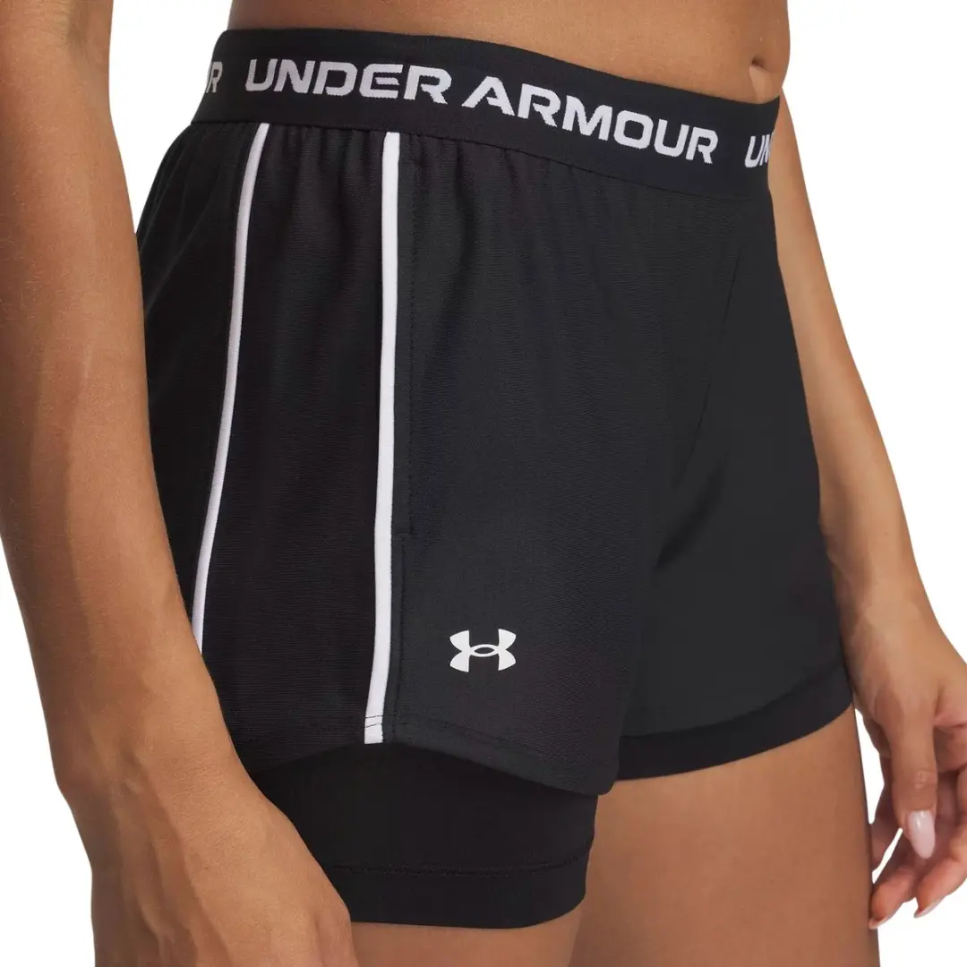 Under Armour Tech Play Up 2-in-1 Short Dames XXL - Zwart/Wit