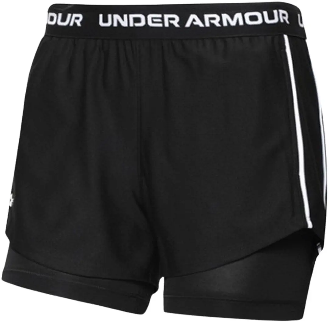 Under Armour Tech Play Up 2-in-1 Short Dames XXL - Zwart/Wit
