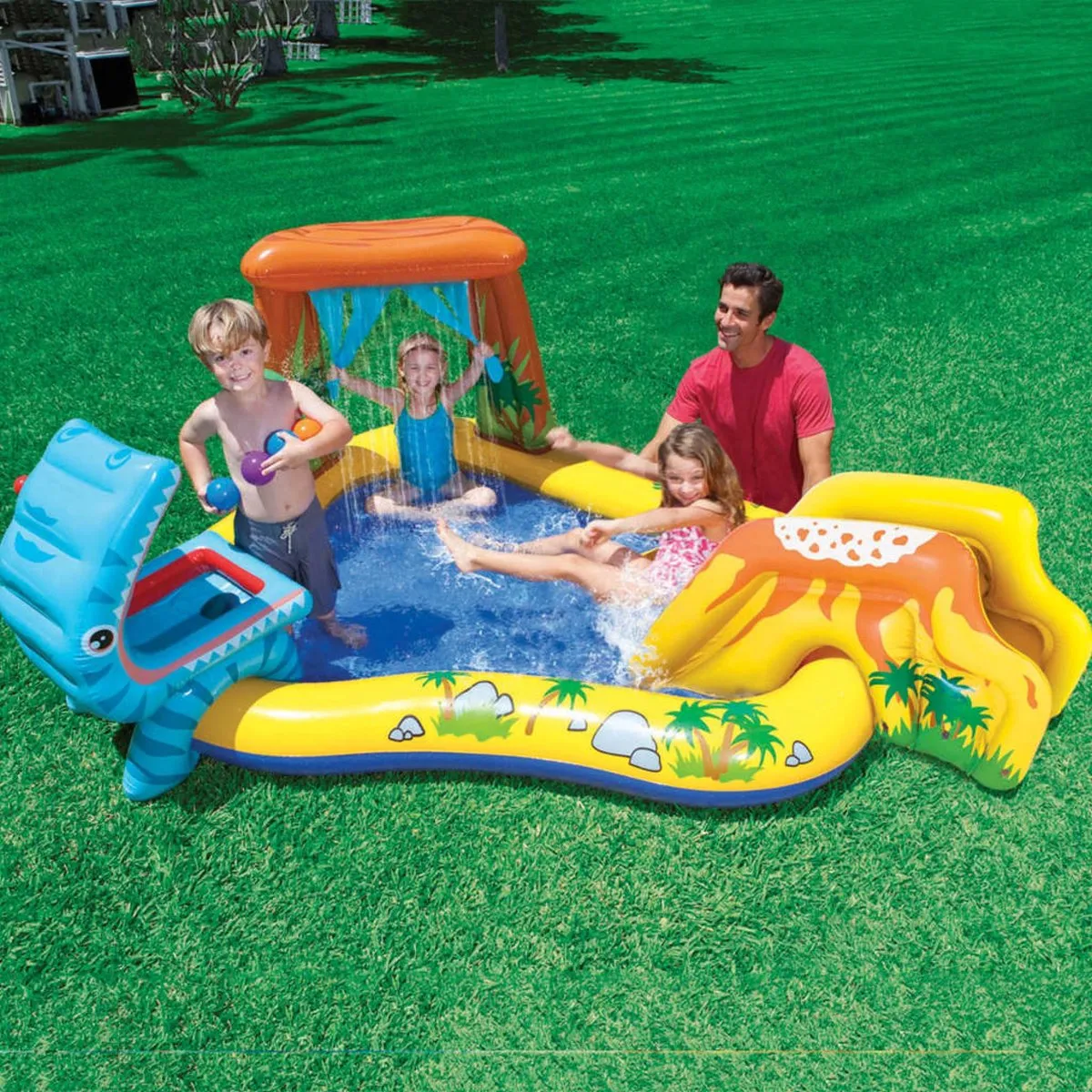 Intex Opblaaszwembad Dinosaur Play Center 57444NP - 272L - Multicolor