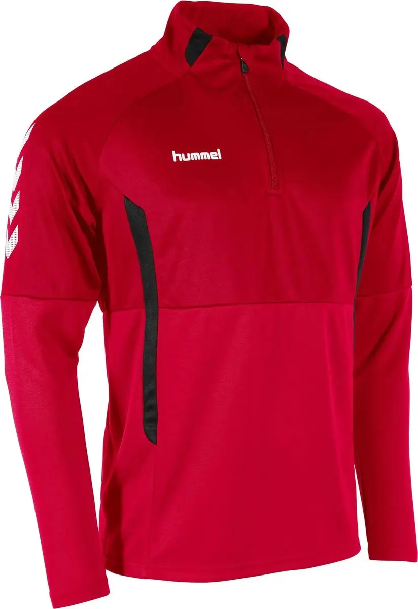Hummel Authentic 1/4 Zip Sporttrui Kids - 128 - Rood - afbeelding 6 van 6