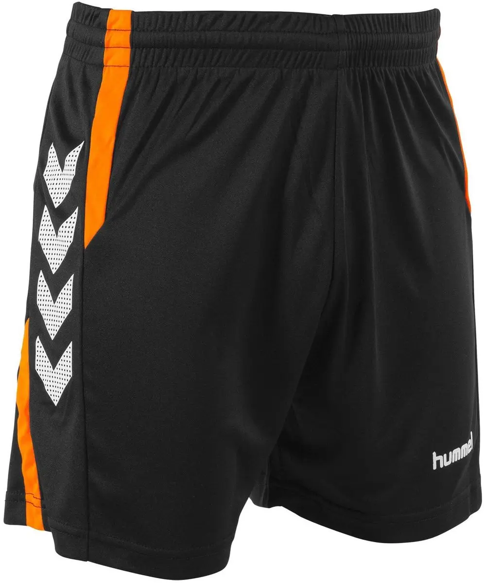 Hummel Aarhus Shorts Unisex - Maat S - Zwart/Oranje