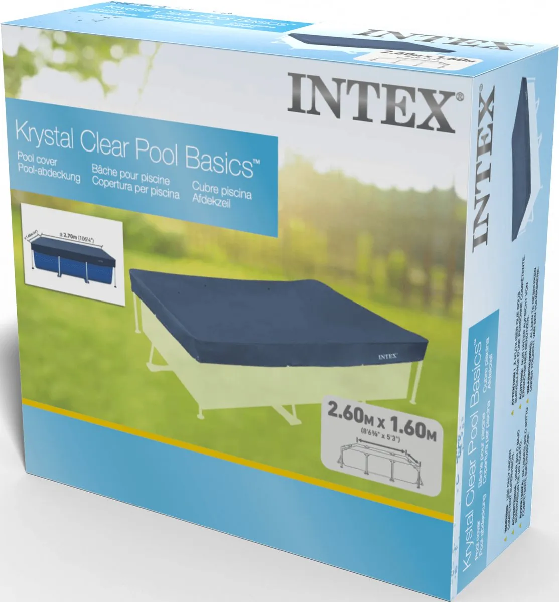 Intex Zwembad Afdekzeil 260x160cm - Donkerblauw