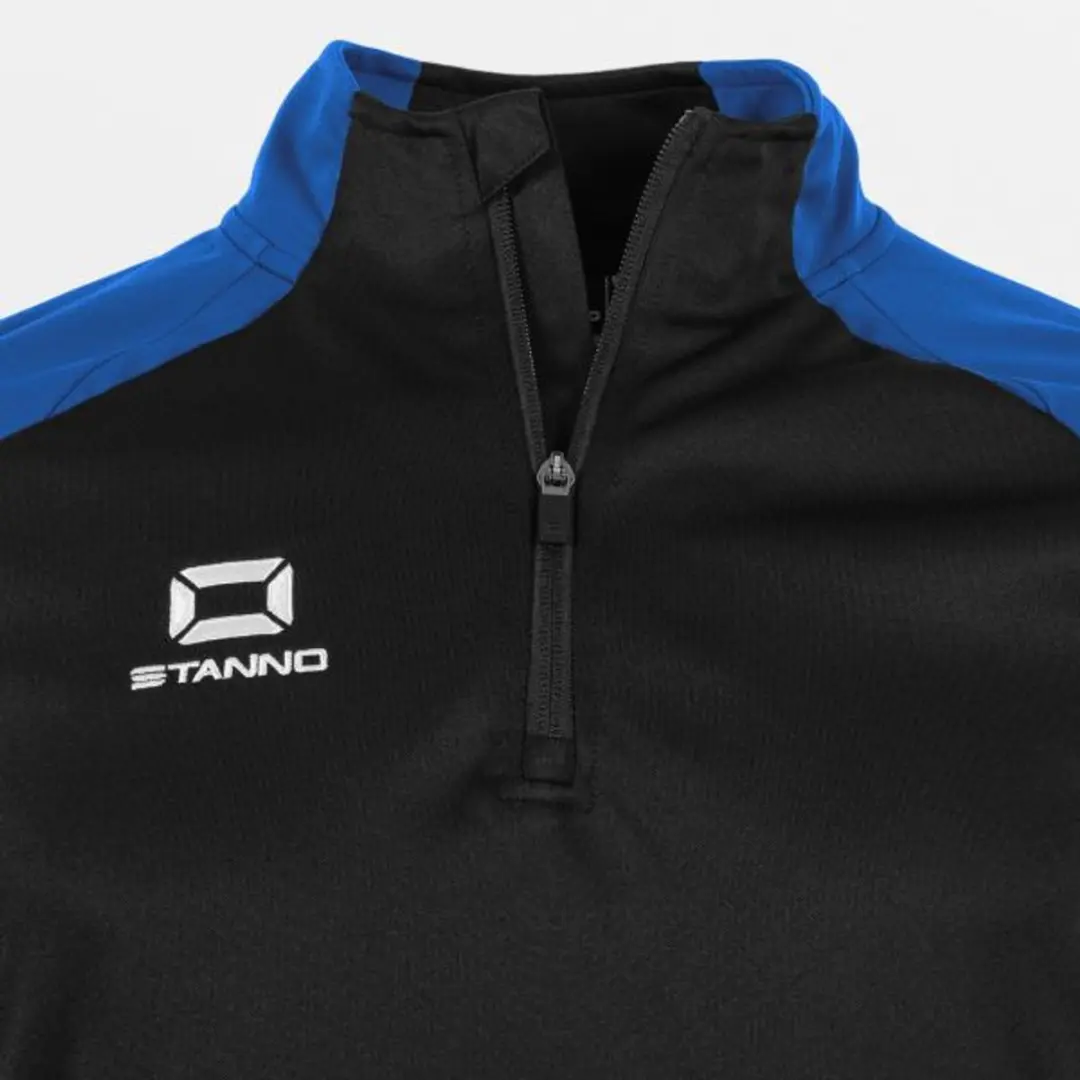 Stanno Stadio Quarter Zip Top - Maat L - Zwart/Blauw