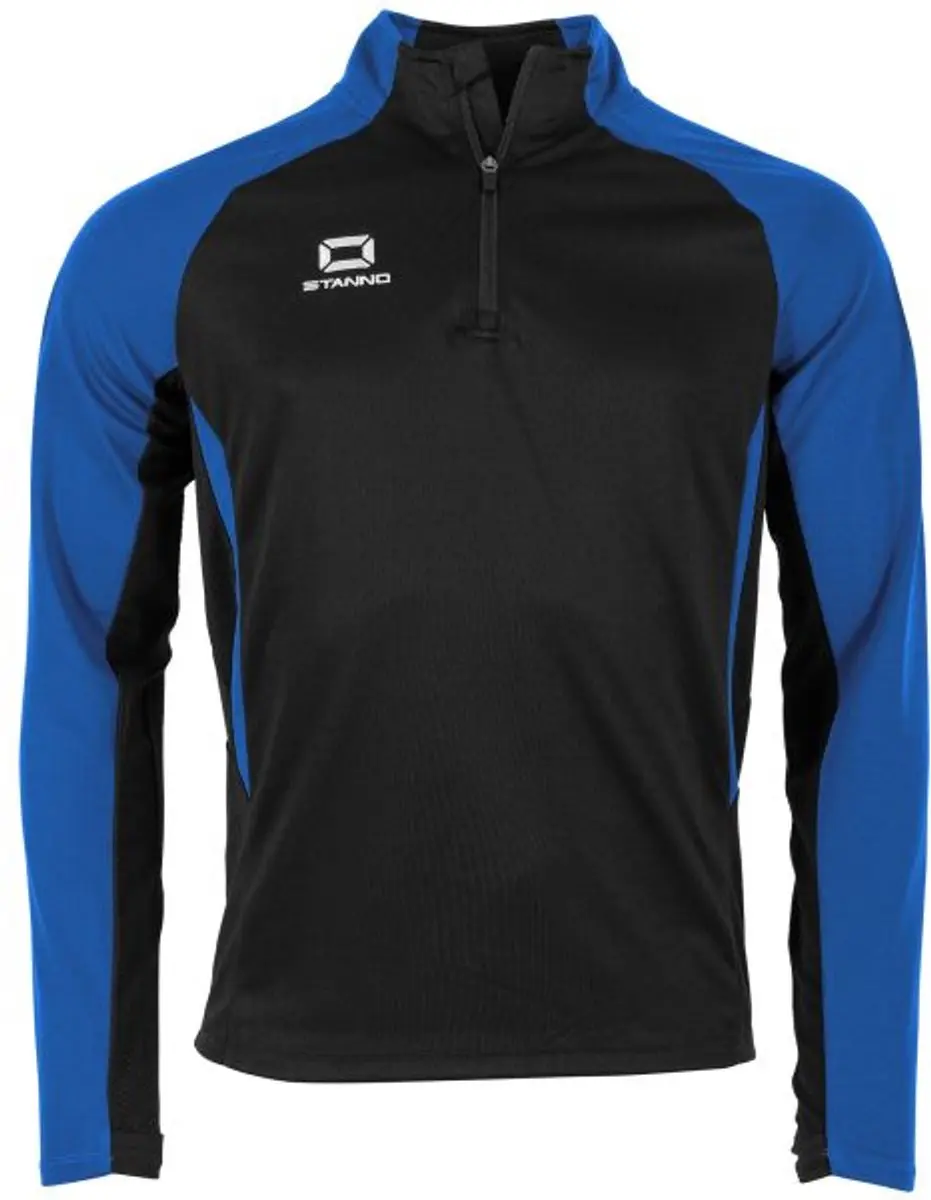 Stanno Stadio Quarter Zip Top - Maat L - Zwart/Blauw