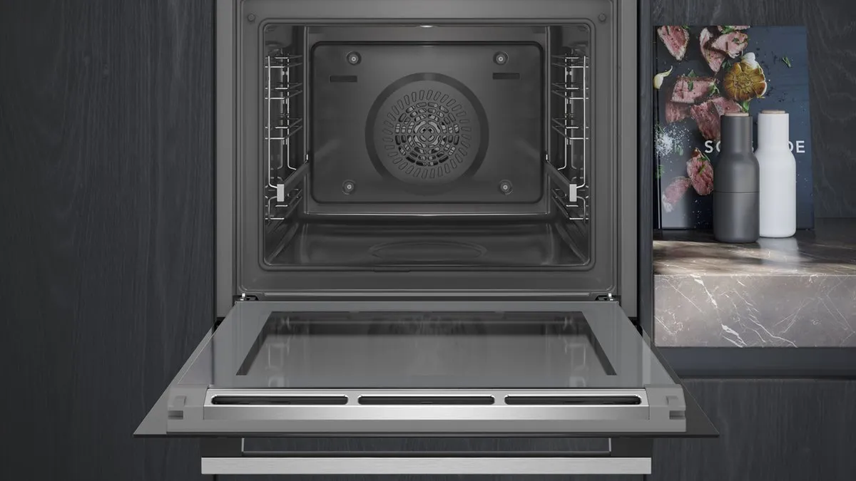 Siemens iQ300 HR574AER0 Inbouwoven 71L - Grijs/Zwart