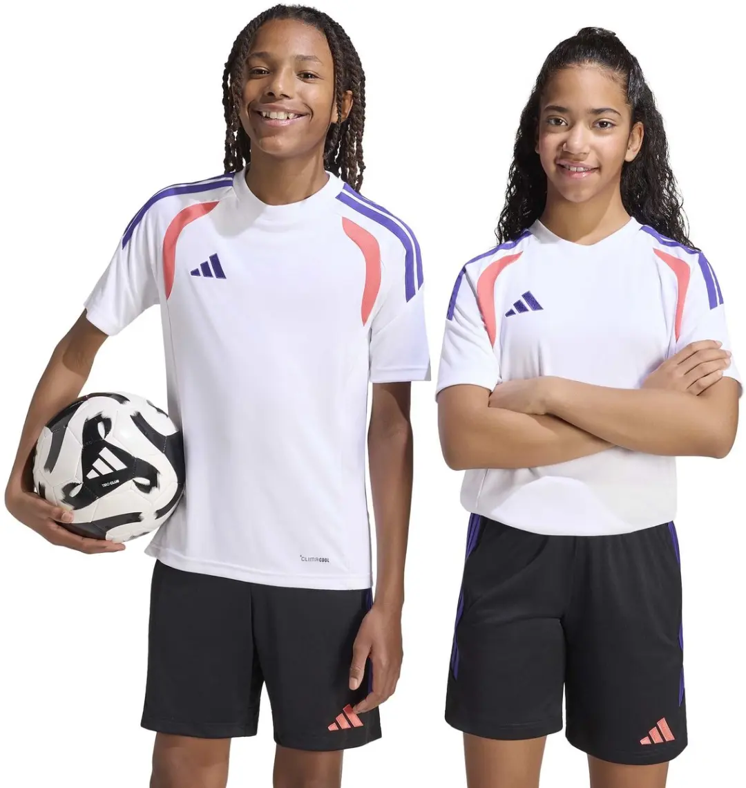 Adidas Tiro26L JSY Y Voetbaltrainings T-shirt - 152 - Wit