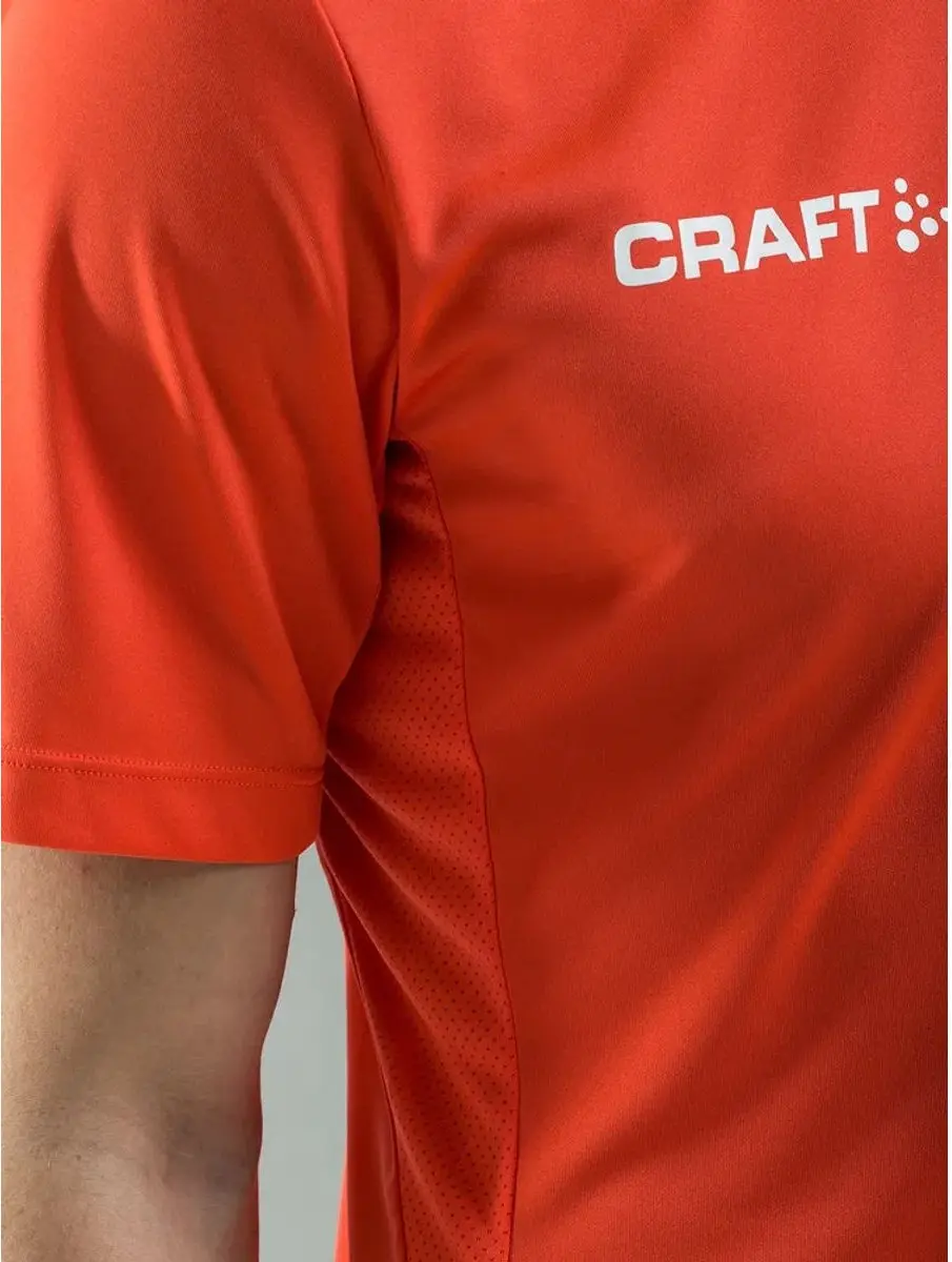 Craft Squad Jersey Solid - Maat S - Oranje/Wit