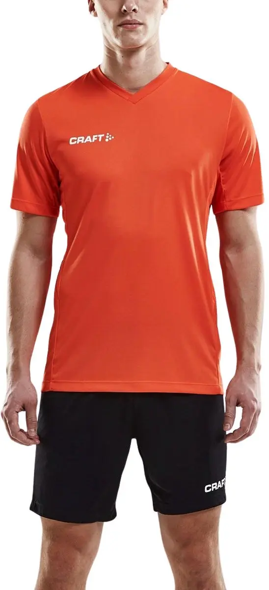 Craft Squad Jersey Solid - Maat S - Oranje/Wit
