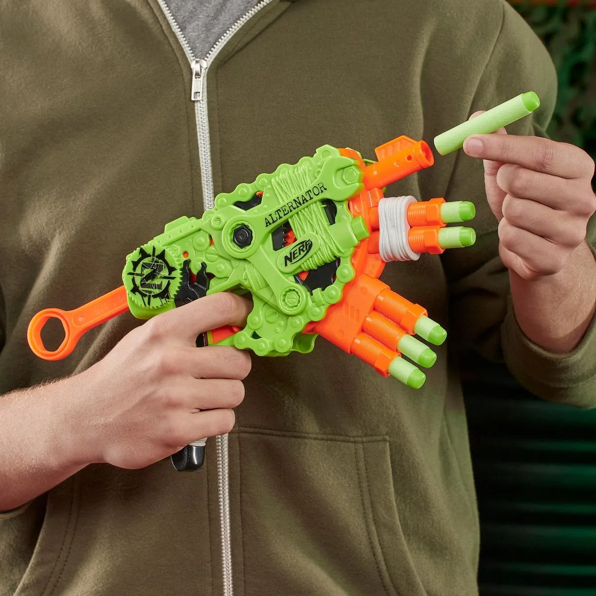 Nerf Zombie Strike Dynamo Blaster E6187 - Groen/Oranje