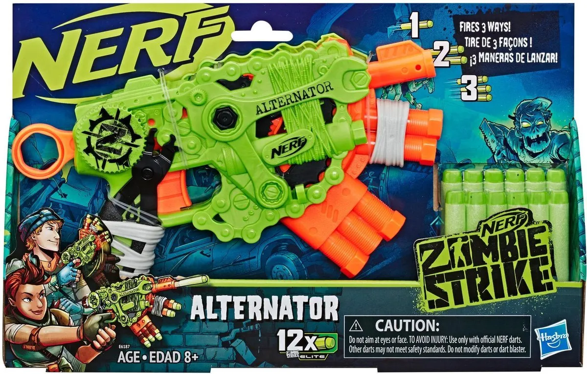 Nerf Zombie Strike Dynamo Blaster E6187 - Groen/Oranje