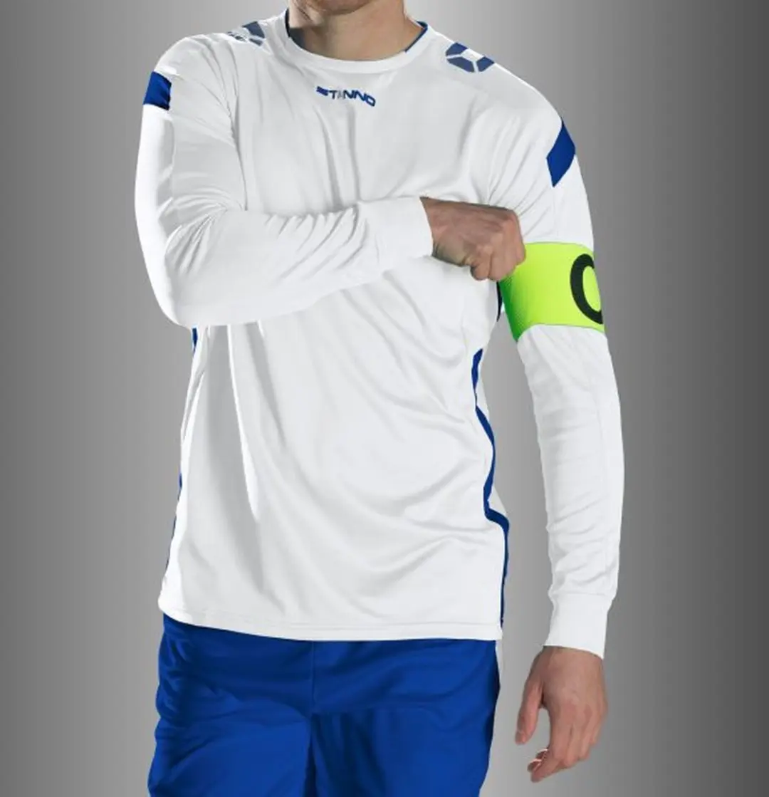 Stanno Drive Match Shirt LS - Maat S - Wit/Blauw