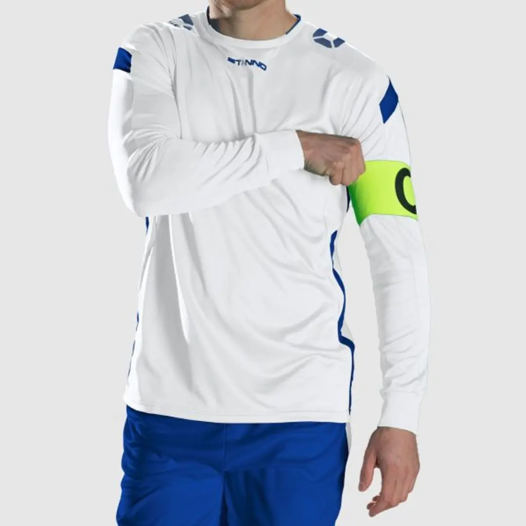 Stanno Drive Match Shirt LS - Maat S - Wit/Blauw