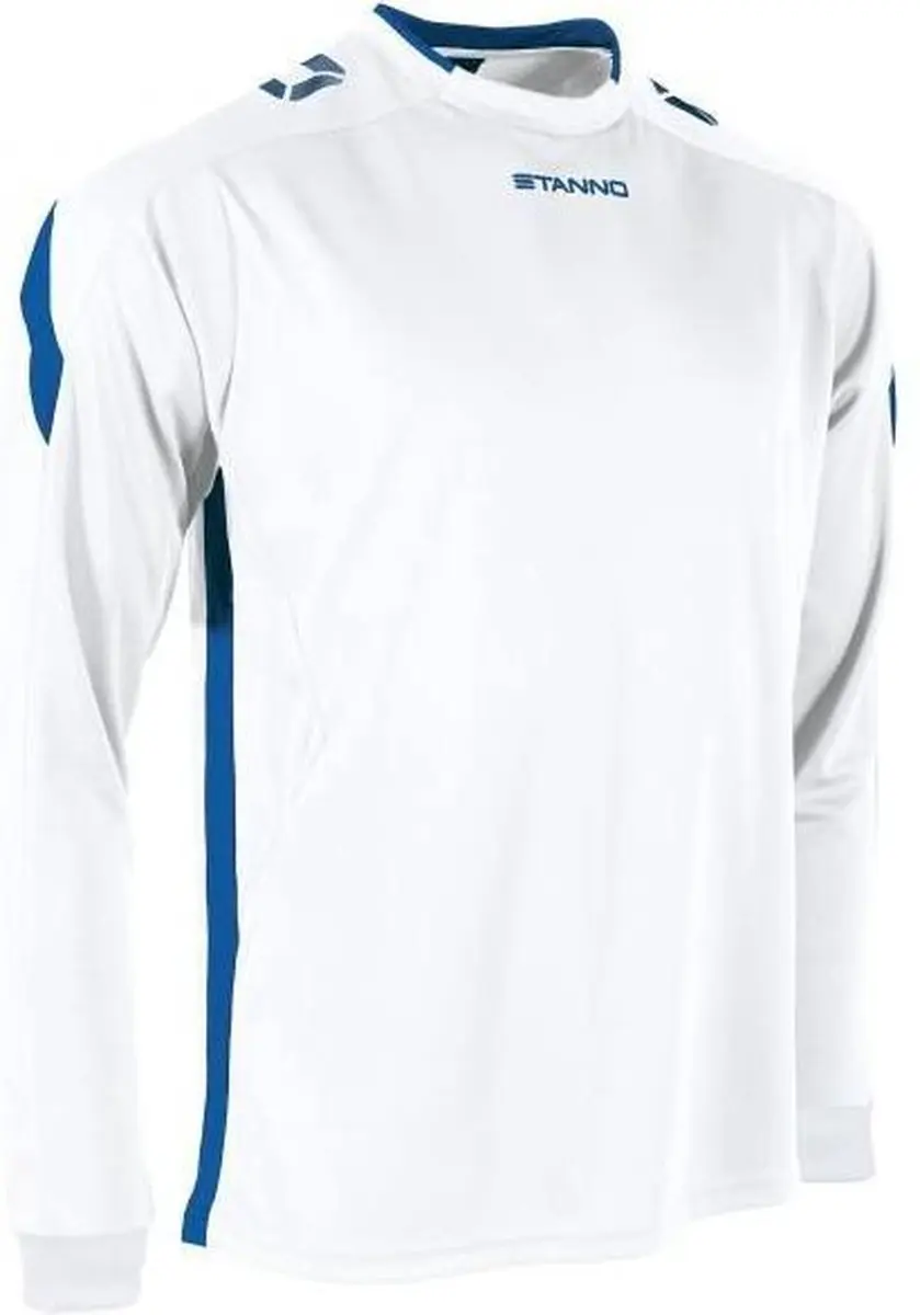 Stanno Drive Match Shirt LS - Maat S - Wit/Blauw