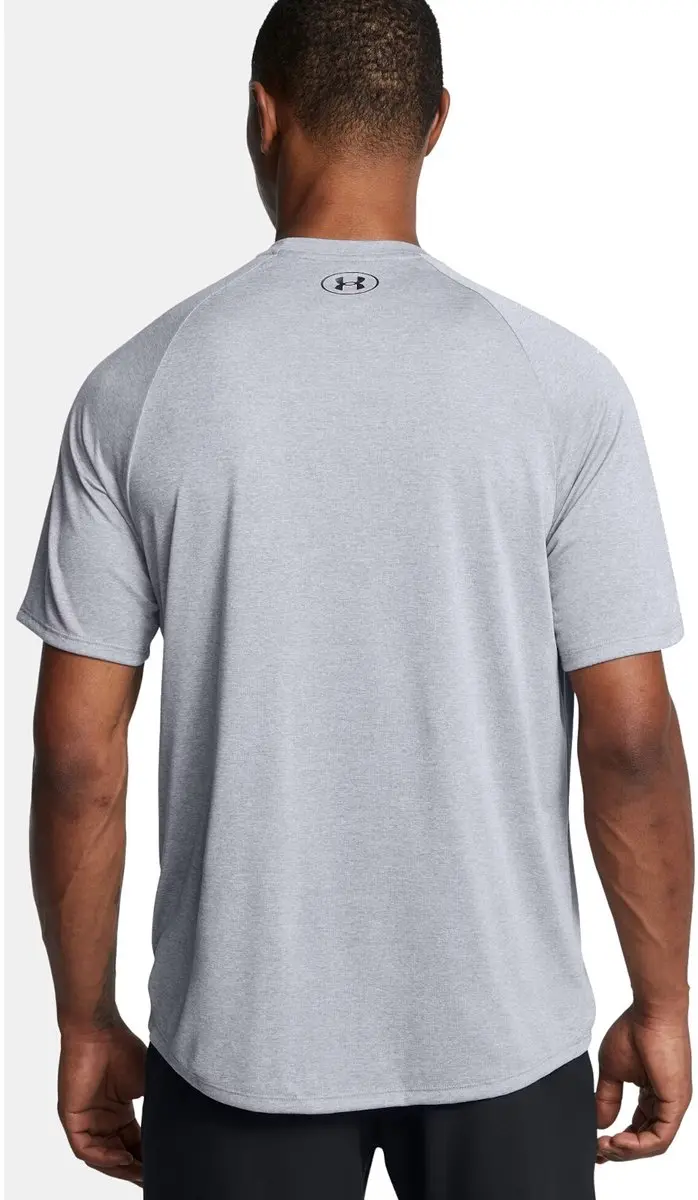 Under Armour UA Tech 2.0 SS Tee - Steel Light Heather - Zwart