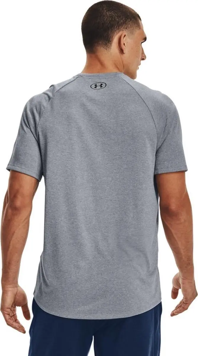 Under Armour UA Tech 2.0 SS Tee - Steel Light Heather - Zwart