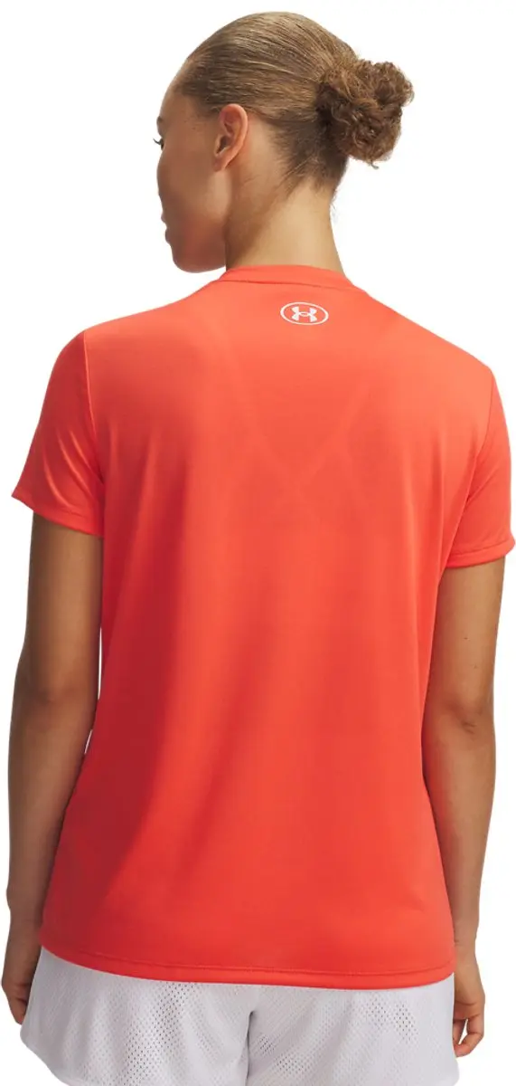 Under Armour Tech SSV Dames Sportshirt - Venom Rood/Wit - M