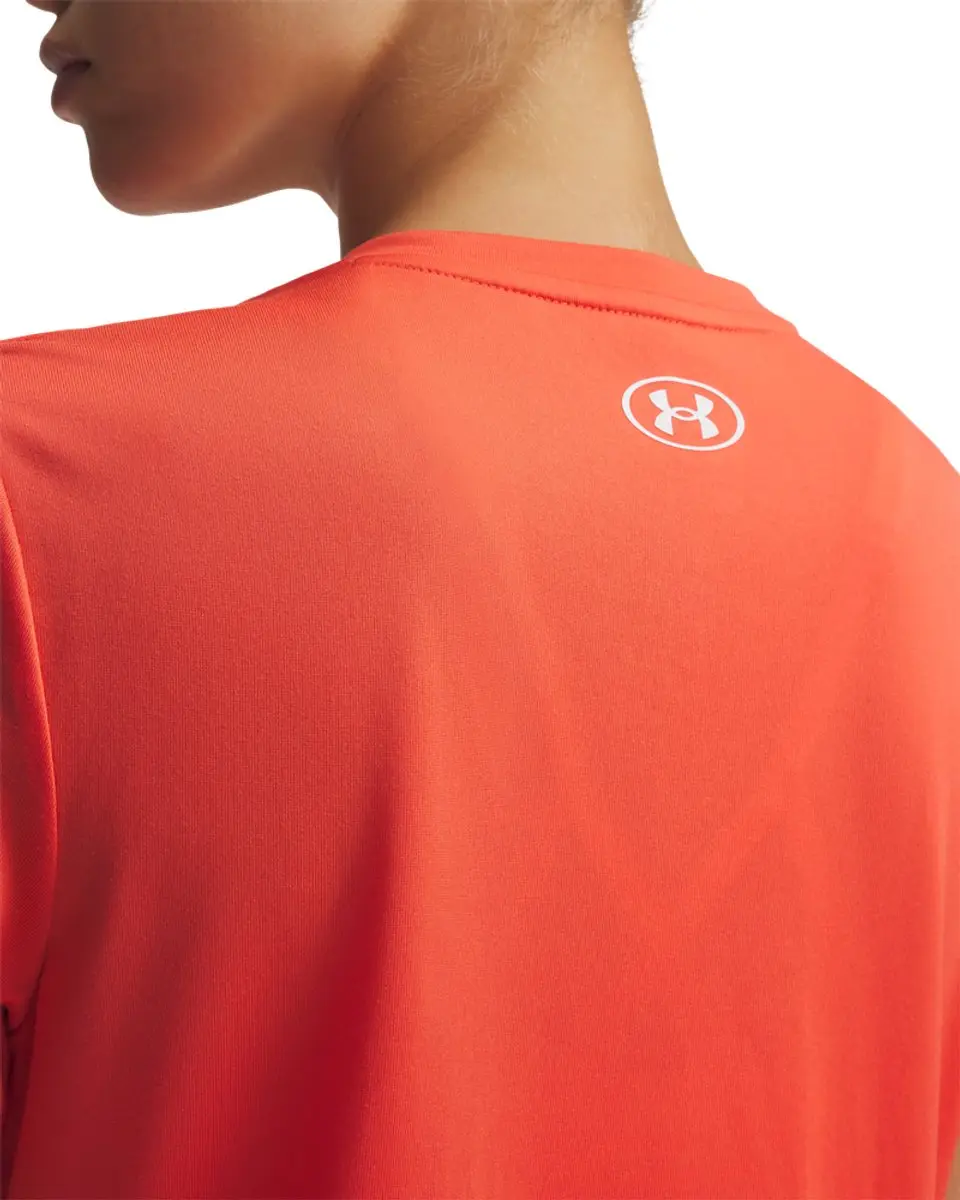 Under Armour Tech SSV Dames Sportshirt - Venom Rood/Wit - M