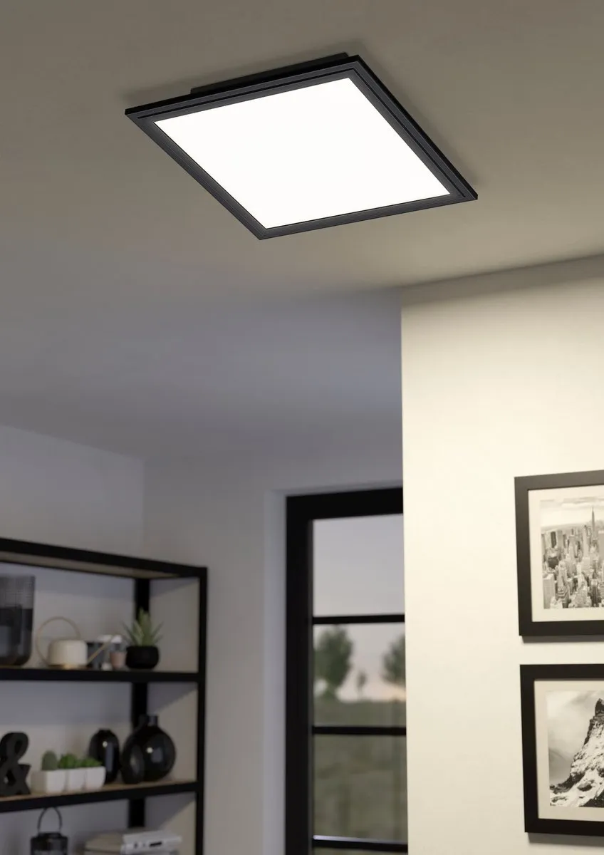 Eglo Salobrena 1 Plafondlamp 30cm - Zwart/Wit