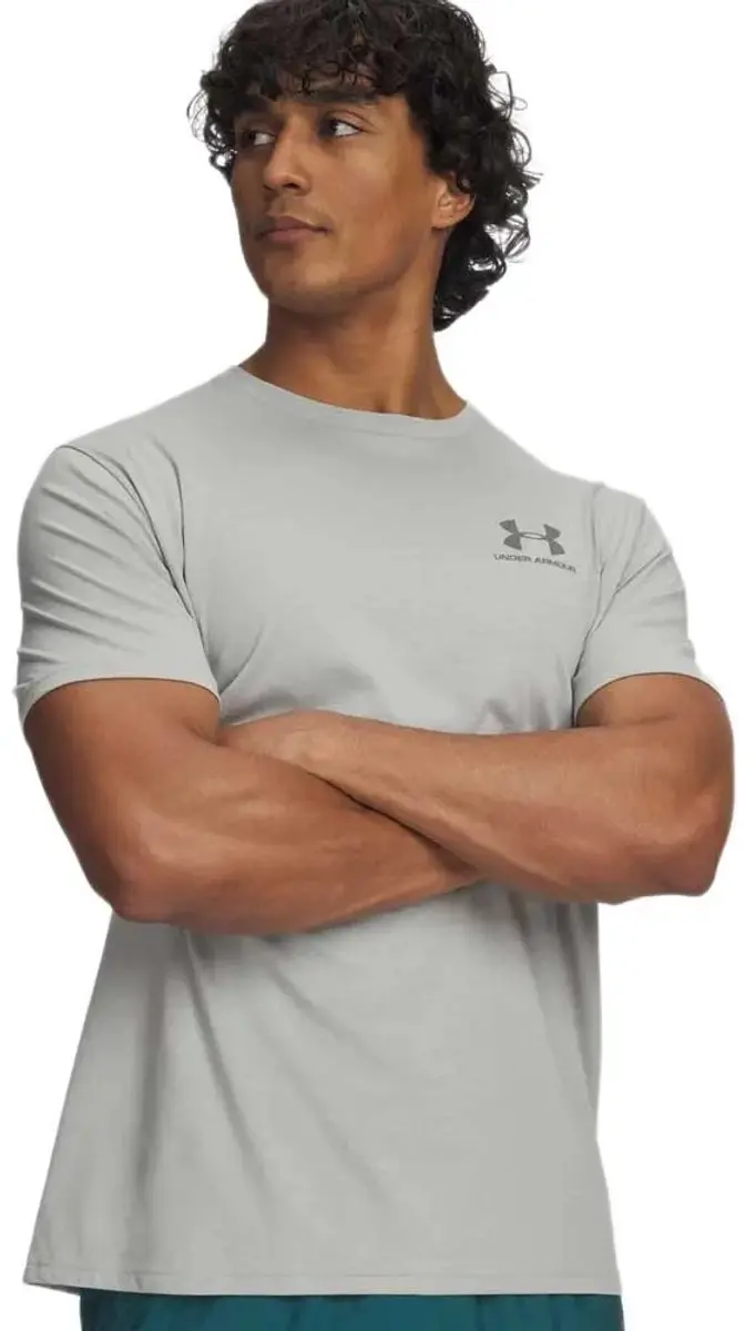 Under Armour UA M Sportstyle LC SS-GRY Heren Sportshirt - Clay Groen