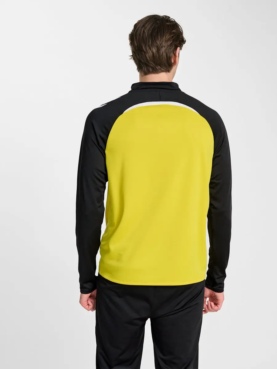 Hummel Hmllead 2.0 Half Zip T-shirt Lange mouwen M - Blazing Yellow/Black - afbeelding 6 van 6