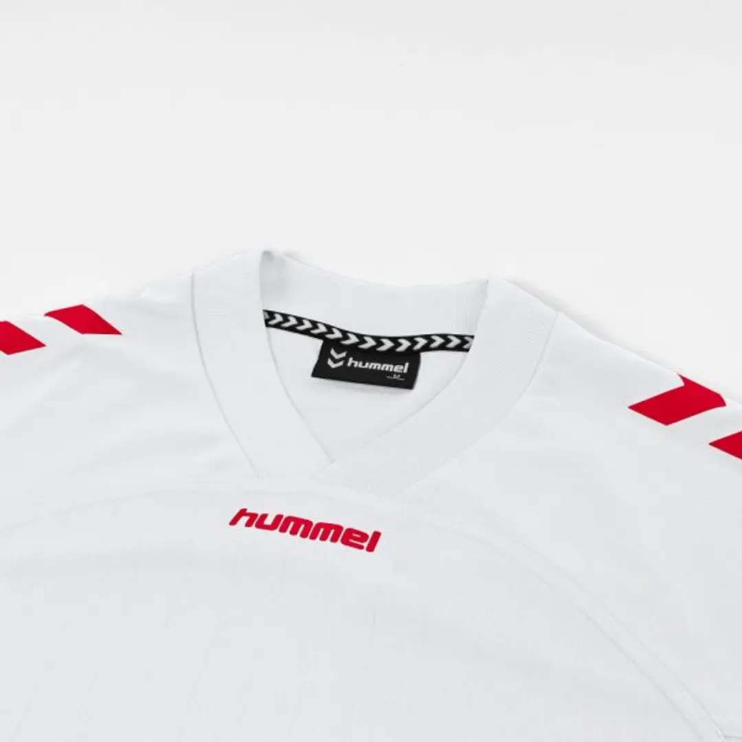 Hummel Fyn Shirt Korte Mouw Kinderen 152 - Wit/Rood