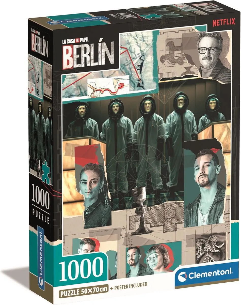 Clementoni La Casa de Papel Berlijn Puzzel 1000 Stuks - Multicolor