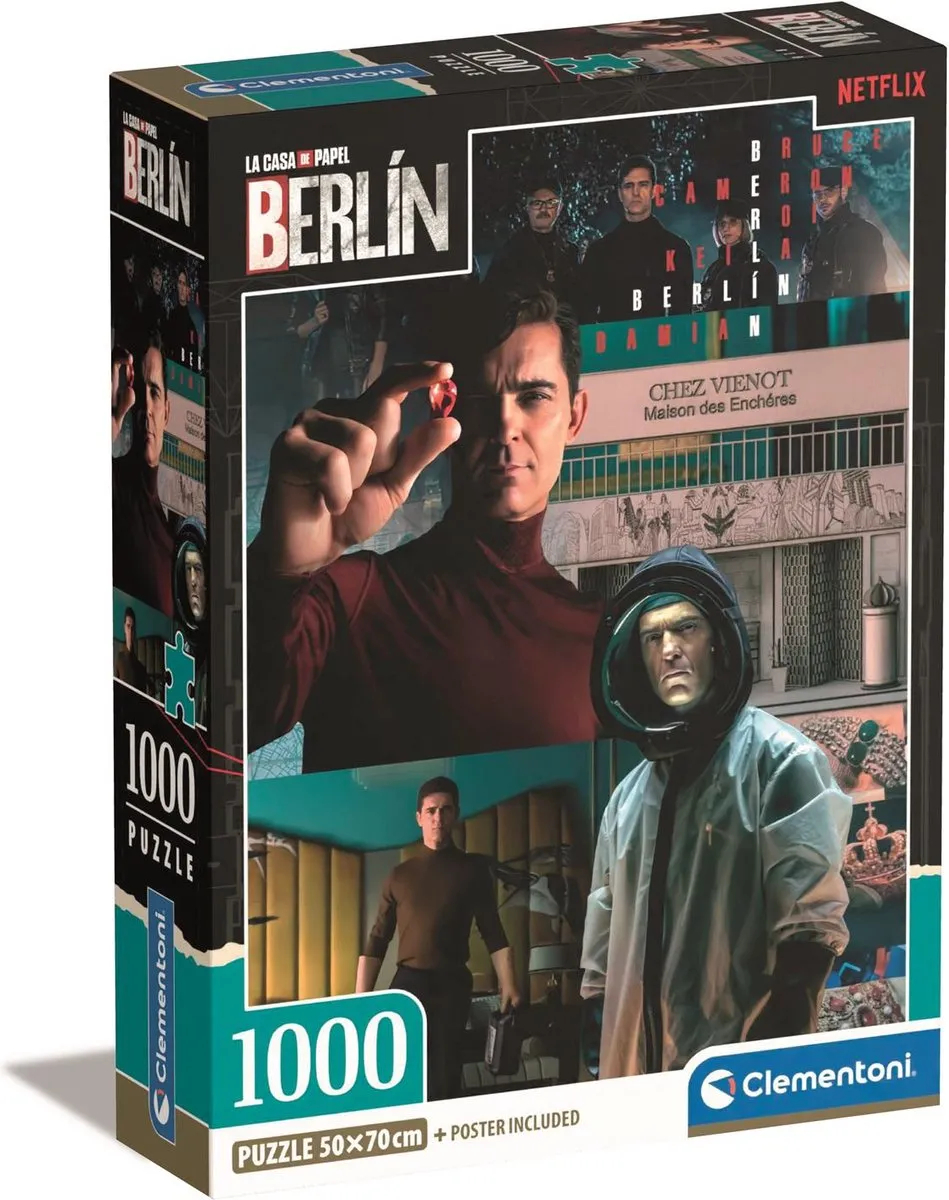 Clementoni La Casa de Papel Berlijn Puzzel 1000 Stuks - Multicolor