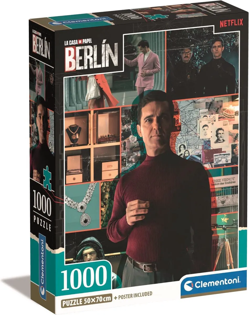 Clementoni La Casa de Papel Berlijn Puzzel 1000 Stuks - Multicolor